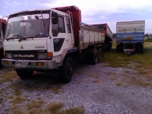 ขายรถสิบล้อพ่วงดัมพ์ Mitsubishi turbo TF ซีเรยล 5,xxx กระบะดัมพ์มิเนียม ลูก 3 เพลา มี 2 พ่วง