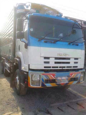 ขายรถพ่วงดัมพ์ ISUZU เครื่อง 360 แรง ปี 53 กระบะดัมพ์มิเนียม ลูก 3 เพลายาว 6.80 เมตร