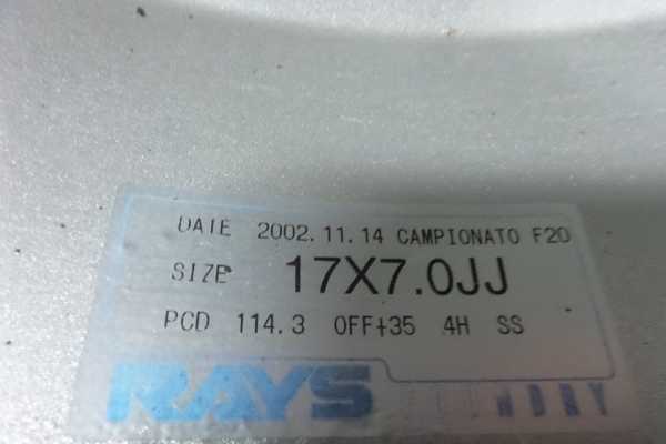 RAYS VERSUS F20 (แท้ made in japan) 17x7JJ off+35 PCD 4/114.3 ล้อนำเข้าจากญี่ปุ่น RAYS VERSUS F20 (แท้ made in japan) 17x7JJ off+35 PCD 4/114.3 ล้อนำเข้าจากญี่ปุ่น