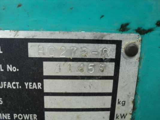 ขายด่วนรถขุดKOMATSU PC27R-8เก่านอกญี่ปุ่น ราคาไม่แพง