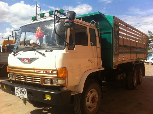 HINO FM18 ตัวรถ FM187LA-13533 คัสซีสวย เครื่องยนต์ HO7C-E68896 -180 แรงม้า กระบะอลูมิเนียมใหม่ ยาง เต็ม
