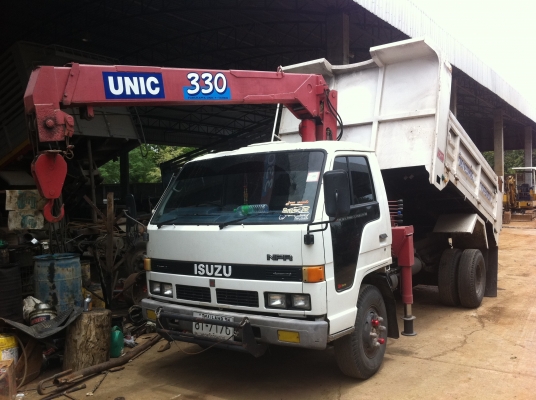 ISUZU NPR ดั้ม-เทรน Unic 3.5 ตัน ท้อง V เครื่อง 4BD1 -115 แรงม้า พวงมาลัยพาวเวอร์ ช่วงล่าง F คัสซีสวย ทะเบียนพร้อมโอน