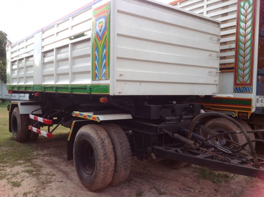 ขายลูกพ่วงกระบะเหล็กดัมพ์อู่สามมิตร ทำสี 2 เพลา ทะเบียนพร้อม