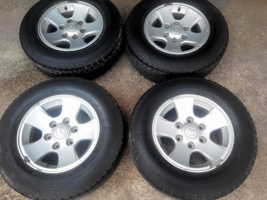 แม็กเดิมมาสด้า ขอบ15 6รู ยางบริดโตน