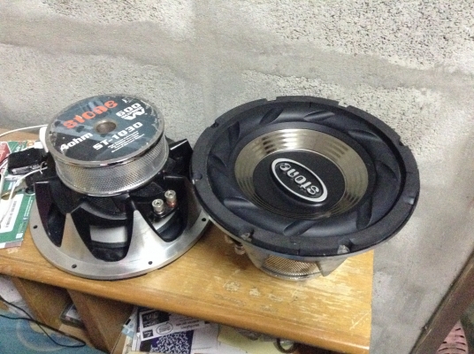 ลำโพงซับ 10 นิ้วว้อยคู่โครงมิเนียมหล่องานนอก 1 คู่