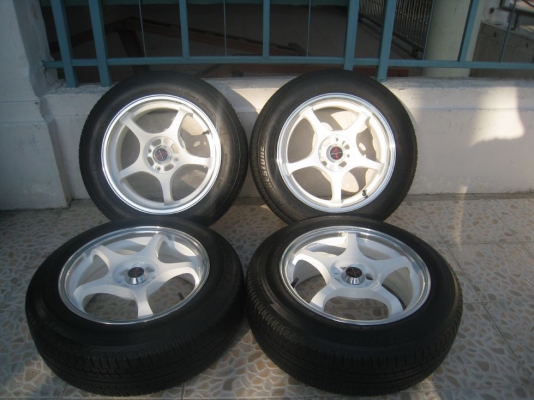 ขายล้อแม็ก ADVANTI racing 15"x6.5" et 38 4รู 100+ยางปี11 (081-3747940)