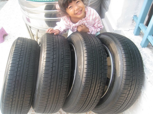 ขายล้อแม็ก Volk racing GTC 15'x6.5" 4 รู 100/114 +ยาง( 081-3747940)