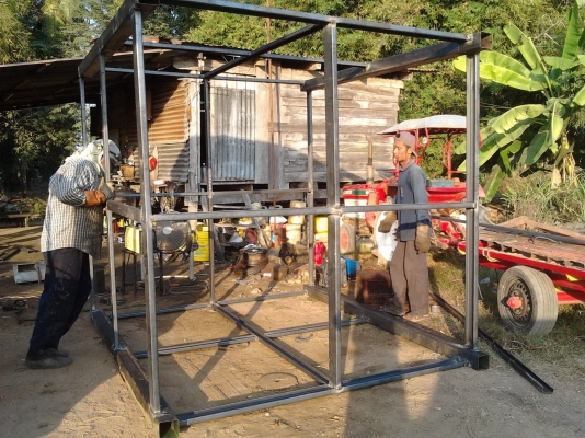 ขายโครงเหล็กสำเร็จรูปทำร้านกาแฟ