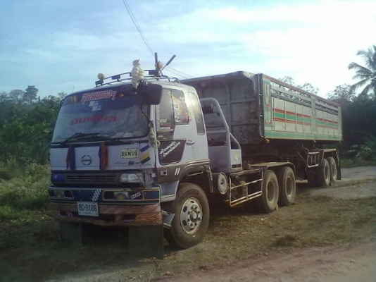ขายรถบรรทุก 10 ล้อหัวลากพร้อมหางดัมพ์ HINO สมอเงิน 2K ปี47 260แรงม้า