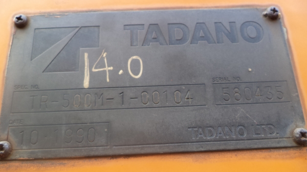 TR500M1-580435 TADANO รถเก่าจากญี่ปุ่นครับ