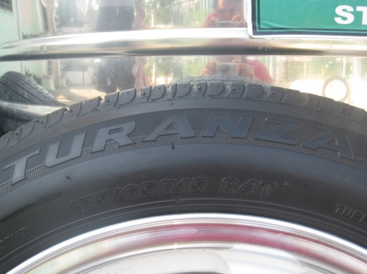 ขายล้อแม็ก ADVANTI racing 15"x6.5" et 38 4รู 100+ยางปี11 (081-3747940)