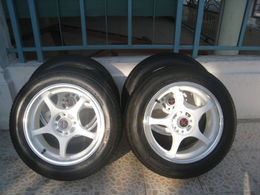 ขายล้อแม็ก ADVANTI racing 15"x6.5" et 38 4รู 100+ยางปี11 (081-3747940)