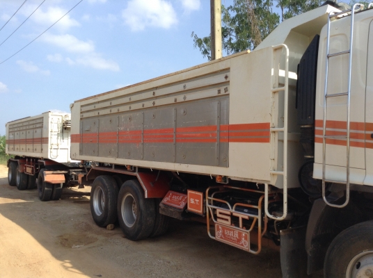 HINOซีรี่ย์500/344แรงปี53พ่วงดั้ม3คานออกห้างป้ายแดง