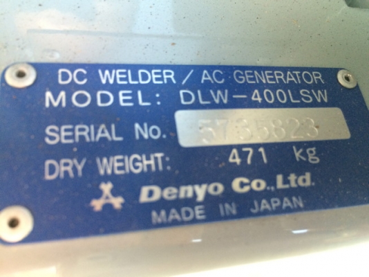 DENYO DLW400LSW เครื่องเชื่อมเชื่อม + ปั่นไฟ ของใหม่ ตรงจากญี่ปุ่น