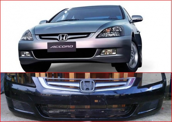 กันชนหน้า Accord  พร้อมกระจังและฝาปิดไฟตัดหมอก ของแท่้มือสอง