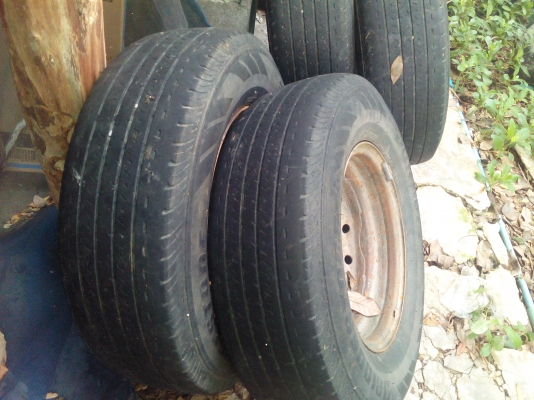 ขายกะทะ6รูใส่อีซูซุพร้อมยางขอบ14จัดไปถูกๆ1ชุด