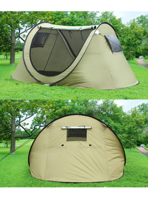 เต็นท์สปริงขนาด 2 - 3 คน(ภายในเคลือบกันแสงยูวี) เต็นท์สปริงขนาด 2 - 3 คน(ภายในเคลือบกันแสงยูวี)