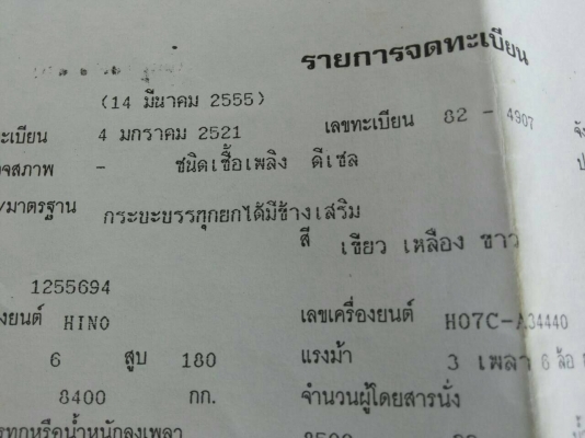 คันนี้อยู่จ.สระบุรี...185แรงเพลาเดียว 10ล้อดั้ม HINO วางหัว อีซูซุ หัวเจ..รถสภาพดี ราคา370000