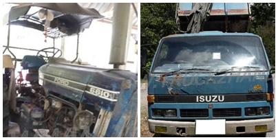 รถบรรทุก 6 ล้อ ISUZU Npr และ รถไถฟอร์ด 6610