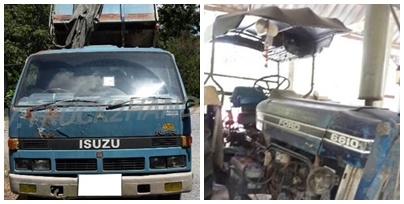 รถบรรทุก 6 ล้อ ISUZU Npr และ รถไถฟอร์ด 6610