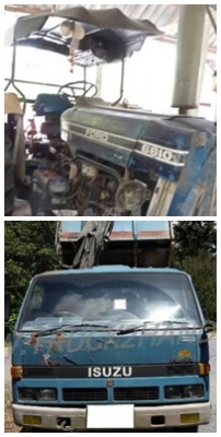 รถบรรทุก 6 ล้อ ISUZU Npr และ รถไถฟอร์ด 6610