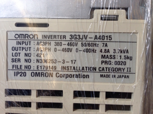 ขาย Inverter 2HP. 380V Omron สภาพสวย ตัดออกจากตู้ มี 4 ตัวครับ