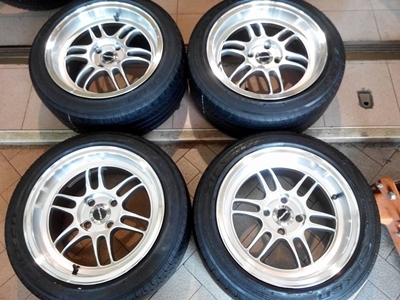 ล้อRPF1 ขอบ15 ก8 ET35 4/100 พร้อมยาง 195/50/15