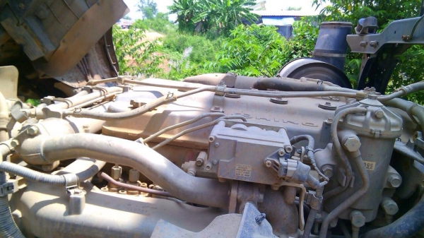 ขายรถสิบล้อพ่วง Hino เครื่อง 344 แรง ปี 53 กระบะมิเนียมดัมพ์แม่ลูกอู่เอสที ลูก 3 เพลา ยาว 6.80 เมตร ยางใหม่ ทะเบียนพร้อม