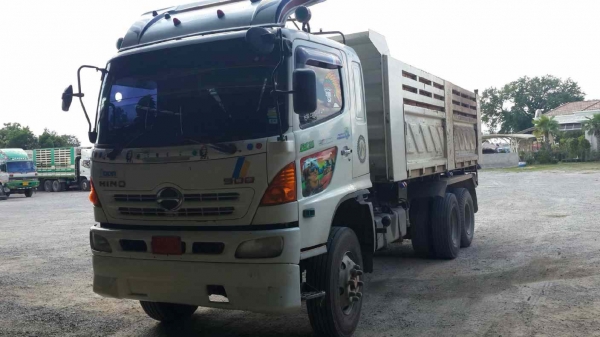 ขายรถบรรทุก 22 ล้อ พ่วงแม่-ลูกดั๊มพ์ ยี่ห้อ HINO MEGA FM1A 344 แรงม้า ปี 2554