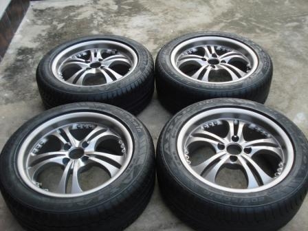 ขายแม็กขอบ 16 4รู 100 พร้อมยาง 205-50-16 ขายถูกๆ ขายแม็กขอบ 16 4รู 100 พร้อมยาง 205-50-16 ขายถูกๆ