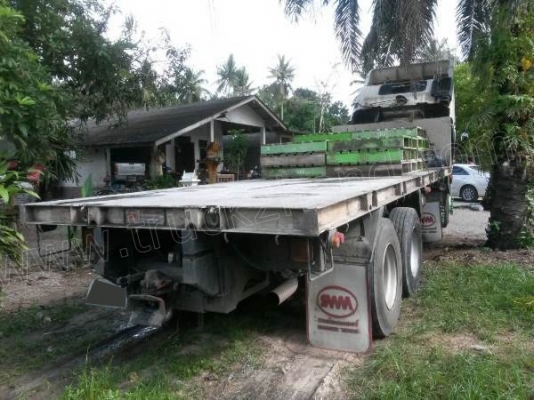 รถบรรทุก 10 ล้อหัวลาก HINO หางสามมิตรพื้นเรียบ รถบรรทุก 10 ล้อหัวลาก HINO หางสามมิตรพื้นเรียบ