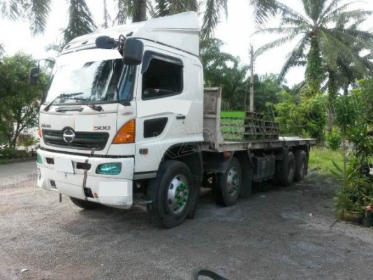 รถบรรทุก 10 ล้อหัวลาก HINO หางสามมิตรพื้นเรียบ รถบรรทุก 10 ล้อหัวลาก HINO หางสามมิตรพื้นเรียบ