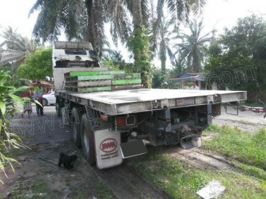 รถบรรทุก 10 ล้อหัวลาก HINO หางสามมิตรพื้นเรียบ รถบรรทุก 10 ล้อหัวลาก HINO หางสามมิตรพื้นเรียบ