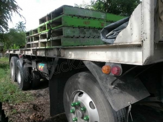 รถบรรทุก 10 ล้อหัวลาก HINO หางสามมิตรพื้นเรียบ รถบรรทุก 10 ล้อหัวลาก HINO หางสามมิตรพื้นเรียบ