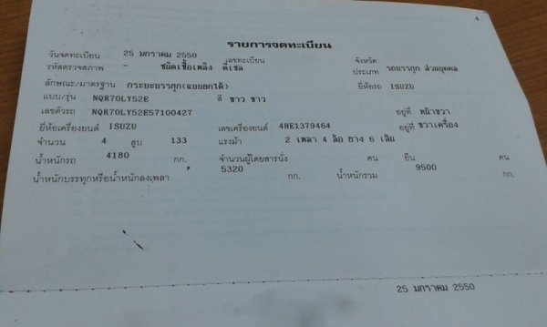 รถอีซูซุ  6  ล้อดั้ม NQR  150 แรงม้า. ปี 50  สนใจติดต่อ 081 - 6079515