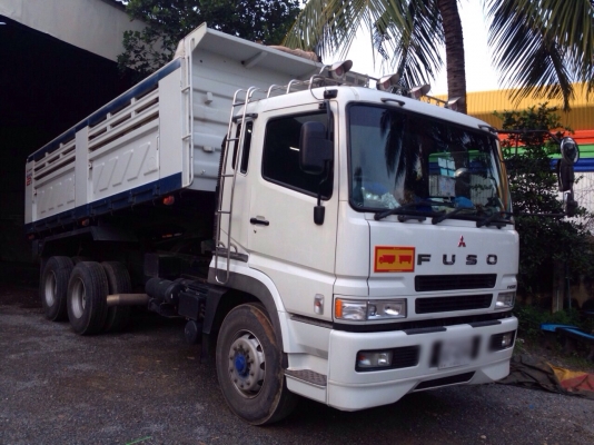 ขาวดาว์นรถพ่วงดัมพ์แม่ลูก Mitsubishi shogun เครื่อง 380 แรง ลูก 3 เพลาแท้ ป้ายแดง 6 เดือน ไมล์ 58,xxx