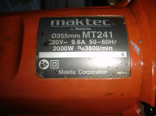 ขายแท่นตัดไฟเบอร์ 14 นิ้ว 2,000 วัตต์ Maktec รุ่น MT241