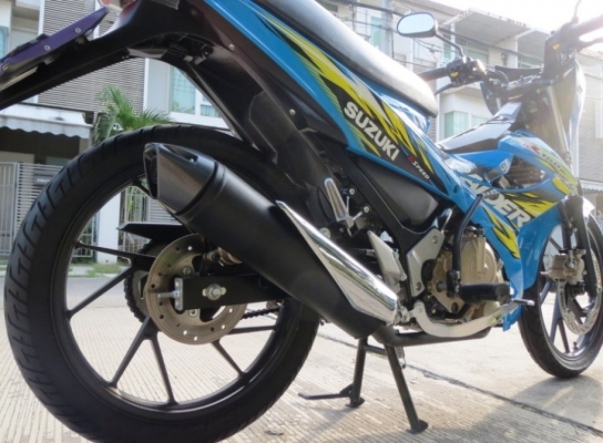 7 เดือน Suzuki Raider R150 ไมล์พันเดียว สีฟ้า อย่างสวย เดิมแท้ดี ไม่มีบิวด์