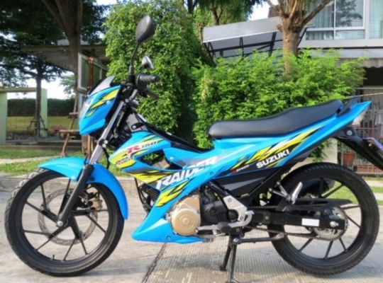 7 เดือน Suzuki Raider R150 ไมล์พันเดียว สีฟ้า อย่างสวย เดิมแท้ดี ไม่มีบิวด์