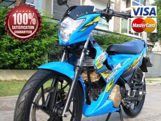 7 เดือน Suzuki Raider R150 ไมล์พันเดียว สีฟ้า อย่างสวย เดิมแท้ดี ไม่มีบิวด์