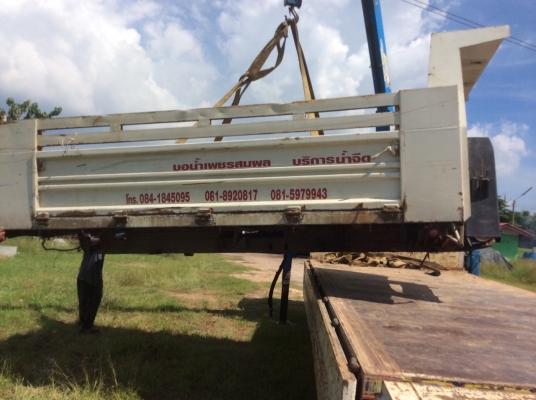 ขายกระบะ 6ล้อสามมิตร ถอดลงจากรถISUZU DECA ยาง900 ครัทซีกว้าง 0.85 ม. กระบะกว้าง 2.45 ม.ยาว 4 ม.อุปกรณ์ครบ  ขาย 125,000 บาท