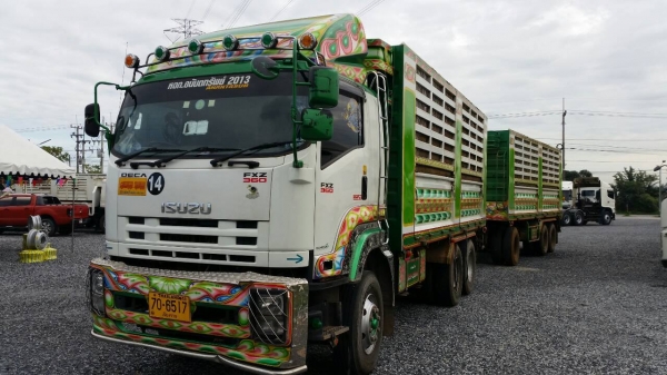รถปี**2556**ใช้งาน*98000กม**ISUZU FXZ DECA 360 แม่ลูก 3 เพลา ไม่ดั๊มกระบะต่อSKTพิษณุโลก