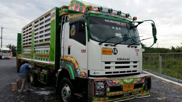รถปี**2556**ใช้งาน*98000กม**ISUZU FXZ DECA 360 แม่ลูก 3 เพลา ไม่ดั๊มกระบะต่อSKTพิษณุโลก