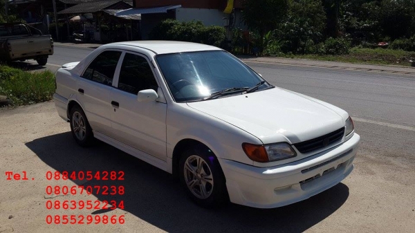 ขาย Toyota Soluna ปี 42 สีขาว ชุดแต่งรอบคัน ราคา 68,000 บาท +++++++++