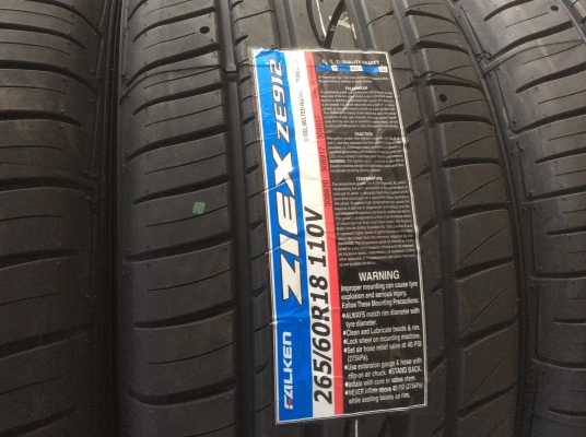 ขายยาง Falken ze912. 265 60 18 ยางใหม่ปี14 เส้นละ3800