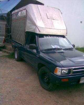 ขายหลังคาลูกกรงทรงสูงตอนเดียว มีผ้าใบด้านข้าง