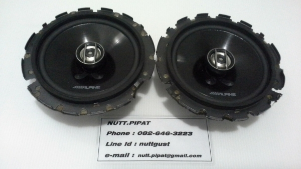 ลำโพง Alpine แกนร่วมสองทาง ขนาด 6 นิ้ว สวยๆ เสียงดี มือสองญี่ปุ่น