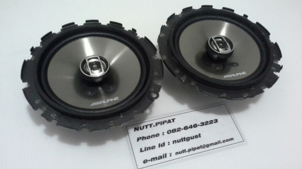 ลำโพง Alpine แกนร่วมสองทาง ขนาด 6 นิ้ว สวยๆ เสียงดี มือสองญี่ปุ่น