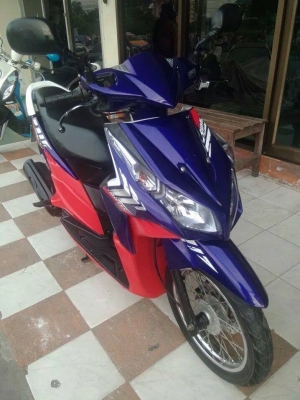 Honda Click i รถสวย ประหยัดน้ำมัน สีน้ำเงินแดง ลาย Street Honda Click i รถสวย ประหยัดน้ำมัน สีน้ำเงินแดง ลาย Street