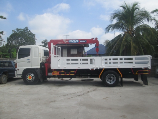 หลุดมัดจำ 6 ล้อ  HINO เมกก้า 212  ปี  50  ติดเครน UNIC  4 ชัก